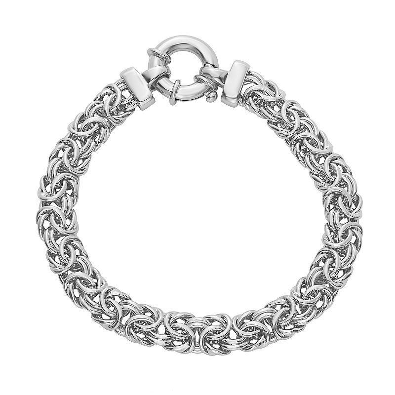 Jordan Blue Sterling Silver 7.5 in. Byzantine Chain Bracelet, Womens Yellow Product Image