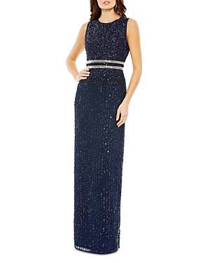 Womens Beaded Column Gown Product Image