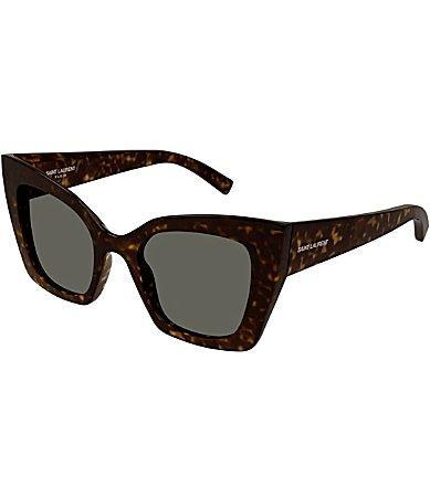 Saint Laurent Womens New Wave 51mm Havana Cat Eye Sunglasses Product Image