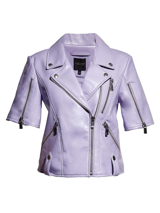 Womens Nico Recycled Leather Jacket Product Image