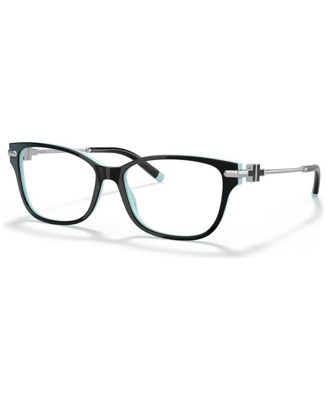 Tiffany & Co. TF2207 Womens Rectangle Eyeglasses - Black On Tiffany Blue Product Image