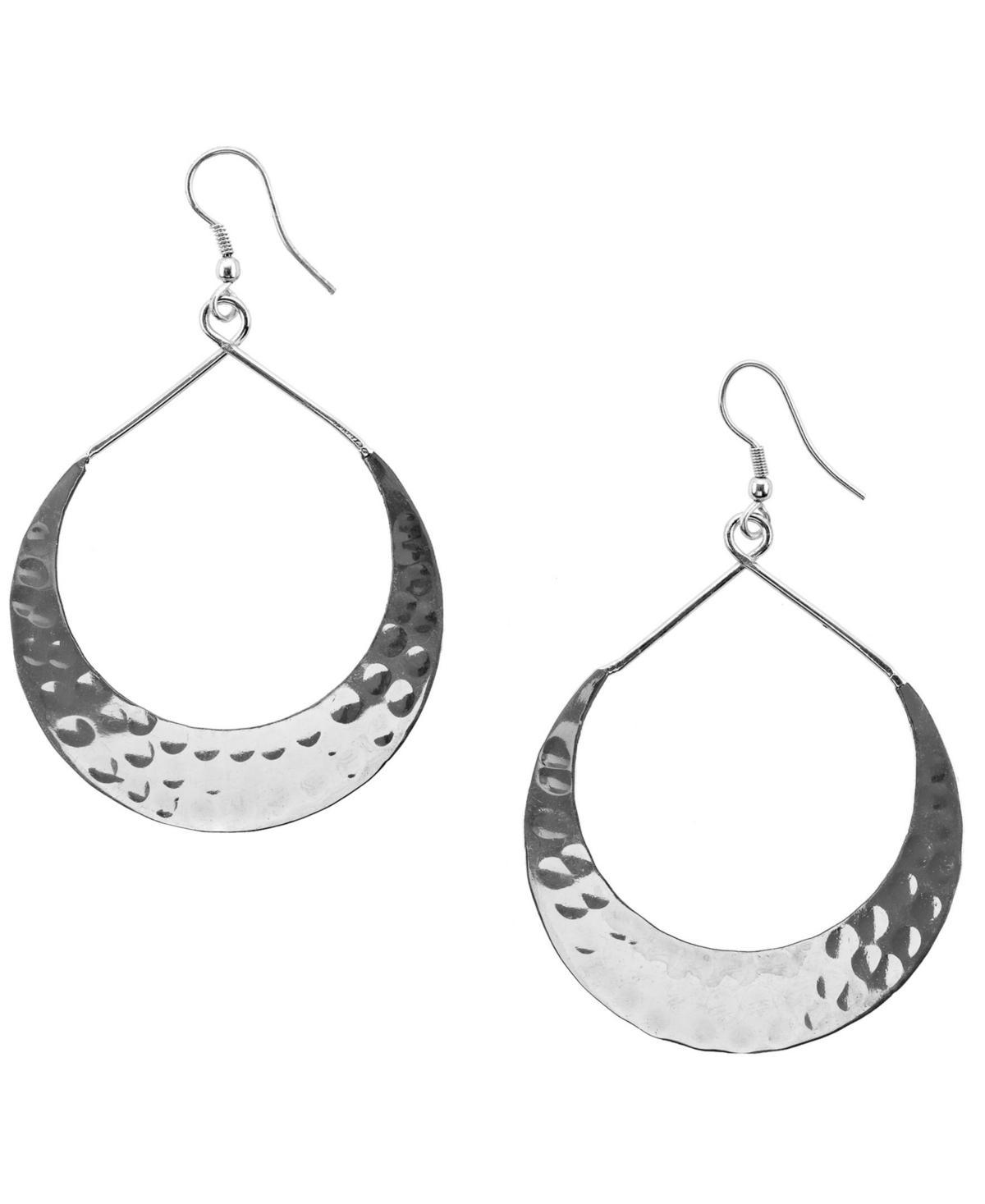 Womens Lunar Crescent Hoop Earrings Product Image