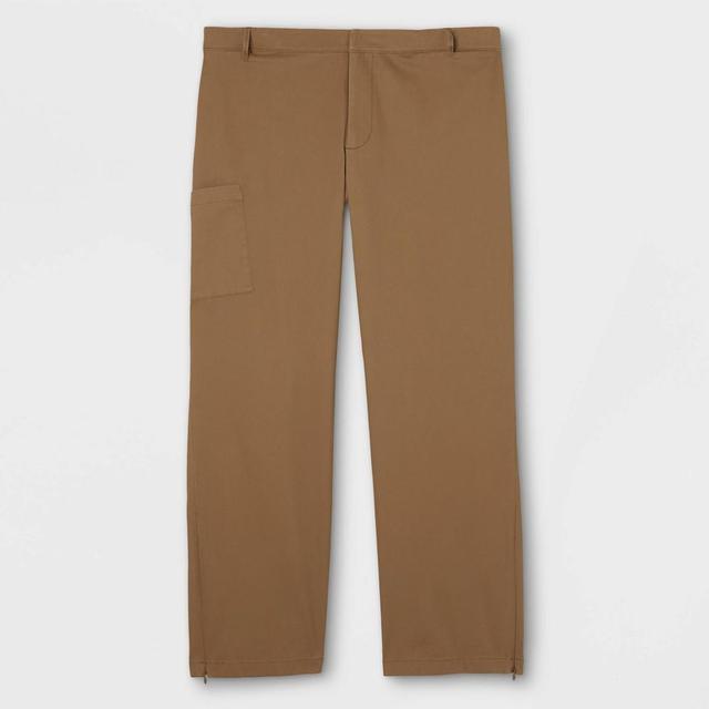 Mens Big & Tall Slim Straight Fit Adaptive Chino Pants - Goodfellow & Co Brown 44x34 Product Image