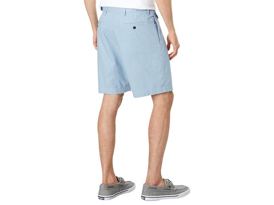 Nautica 8.5 Sustainably Crafted Pleated Shorts (Petrol) Men's Shorts Product Image