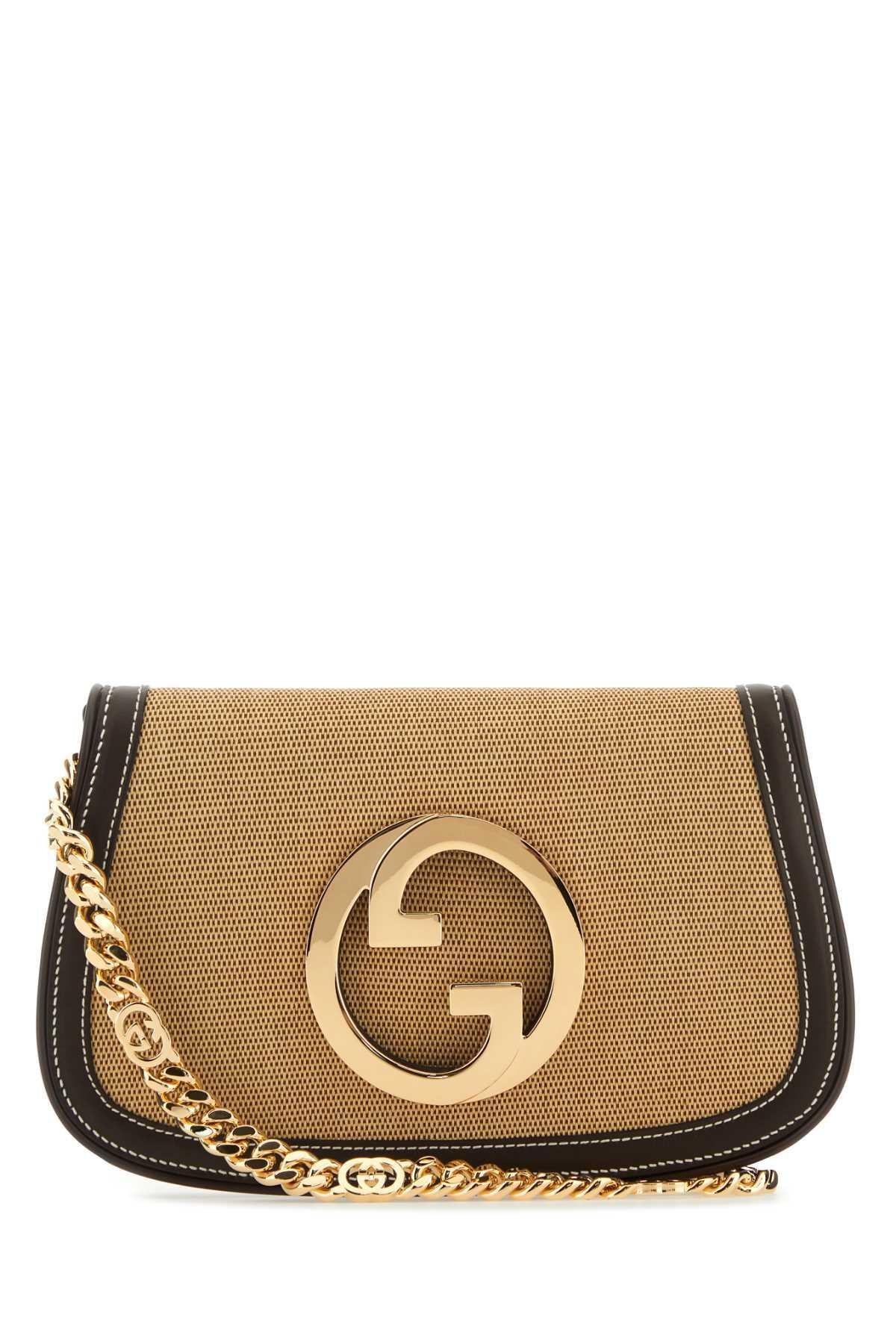 GUCCI Beige Canvas  Blondie Shoulder Bag In Beige O Tan Product Image