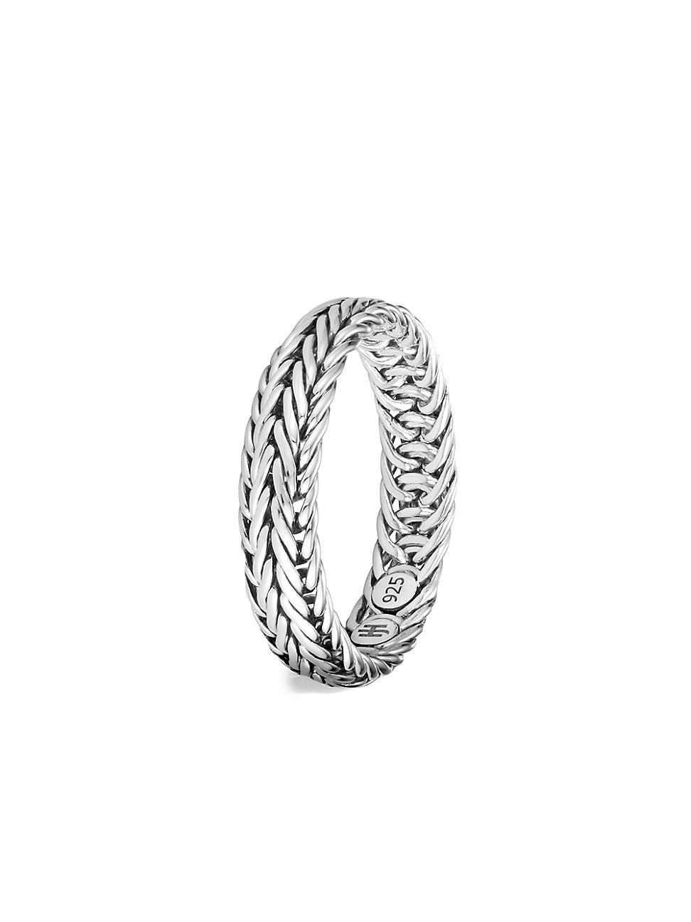 Womens Kami Sterling Silver Chain Ring Product Image