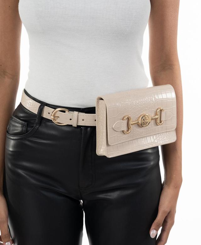 Giani Bernini Womens Croc-Embossed Faux-Leather Belt Bag Product Image