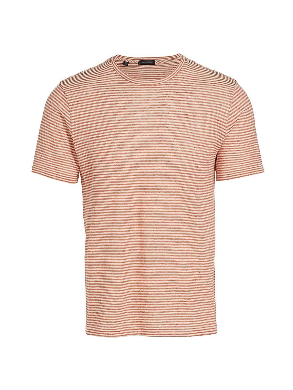 Mens COLLECTION Striped Cotton & Linen-Blend T-Shirt Product Image