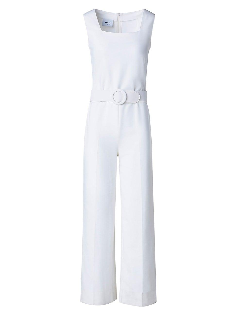 Womens Sleeveless Belted Jumpsuit Product Image