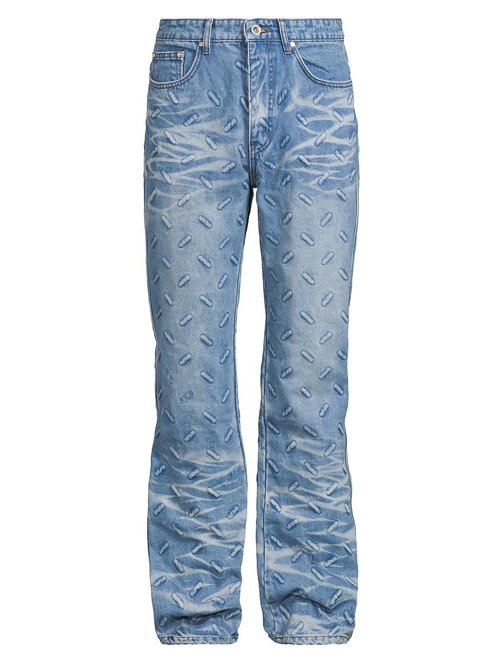 Mens Thread Plate Faded Jeans Product Image