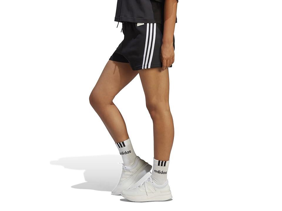 adidas Future Icons 3-Stripes Shorts (Black 2) Women's Clothing Product Image