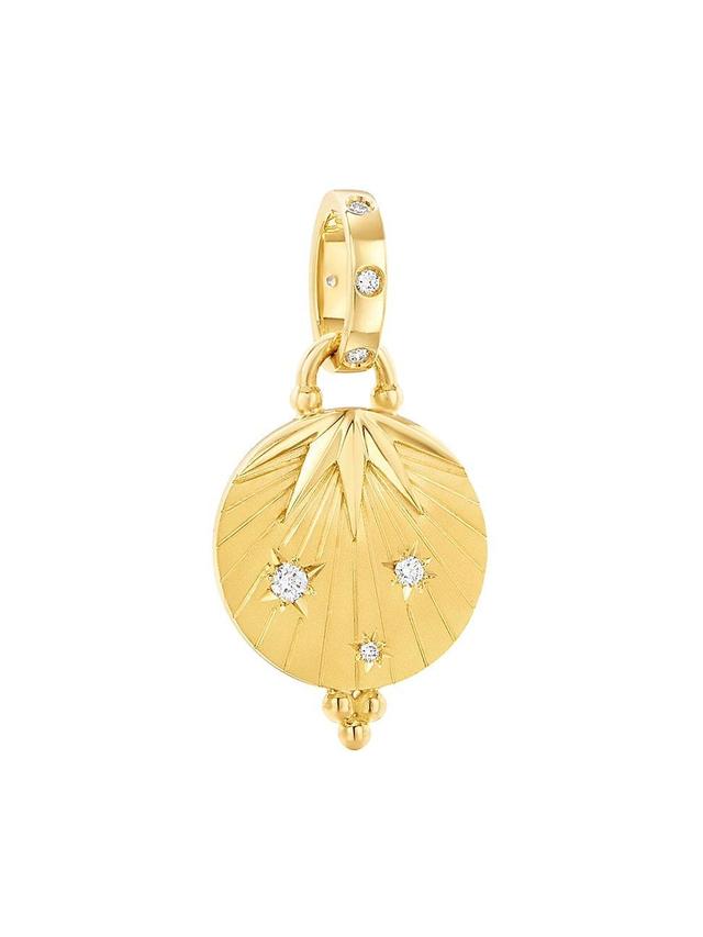 Womens Amor 18K Yellow Gold & Diamond Pendant Product Image