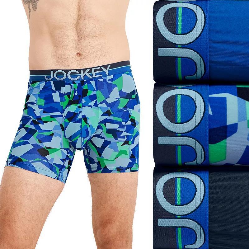 Mens Jockey Infinite Cool 3-pk Microfiber Stretch 5 Boxer Briefs Product Image