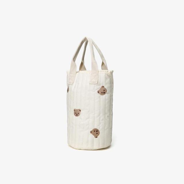 Embroidered Quilted Bucket Bag Product Image