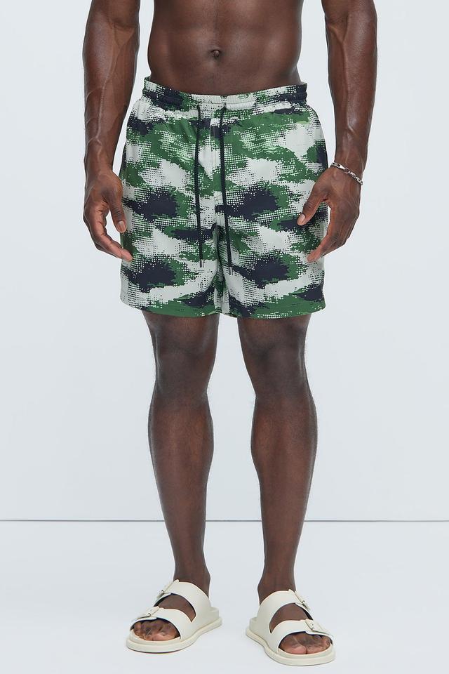 Kent Camouflage Swim Trunks - Black/combo Product Image