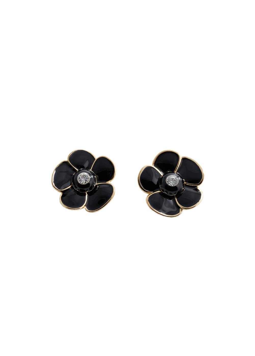 MANGO - Crystal flower earrings - One size - Women Product Image