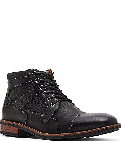 Steve Madden Mens Jotting Leather Cap Toe Boots Product Image