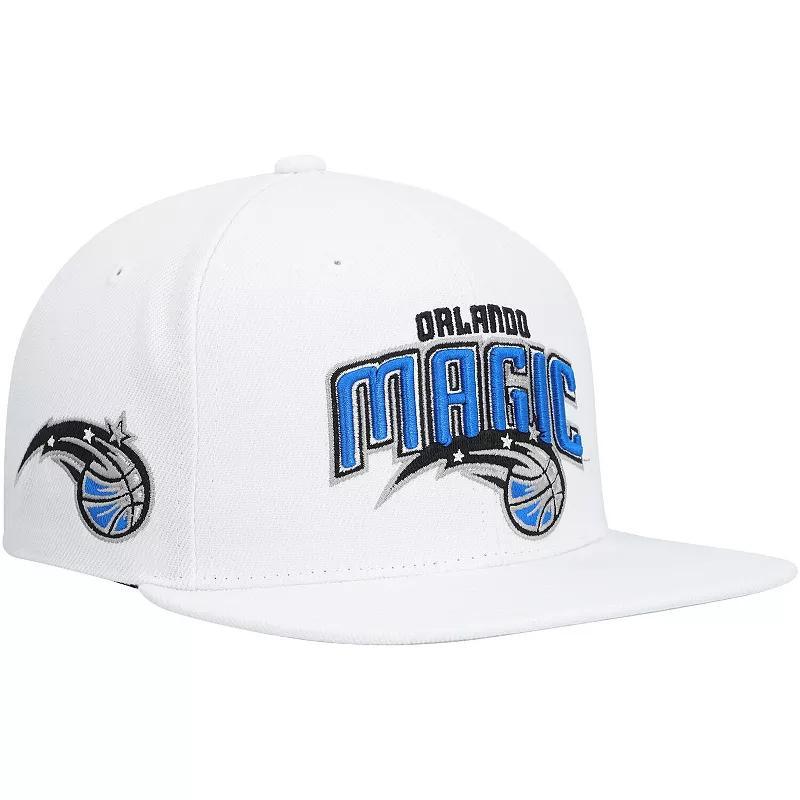 Mens Mitchell & Ness White Orlando Magic Side Core 2.0 Snapback Hat Product Image