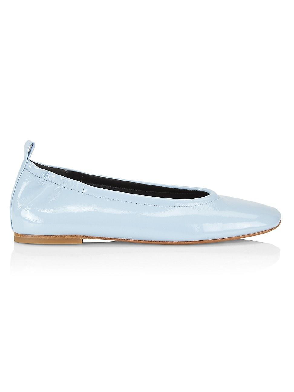 Womens Stretch-Back Leather Ballet Flats Product Image