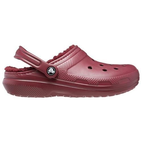 Crocs Womens Crocs Classic Lined Clogs - Womens Shoes Maroon Product Image