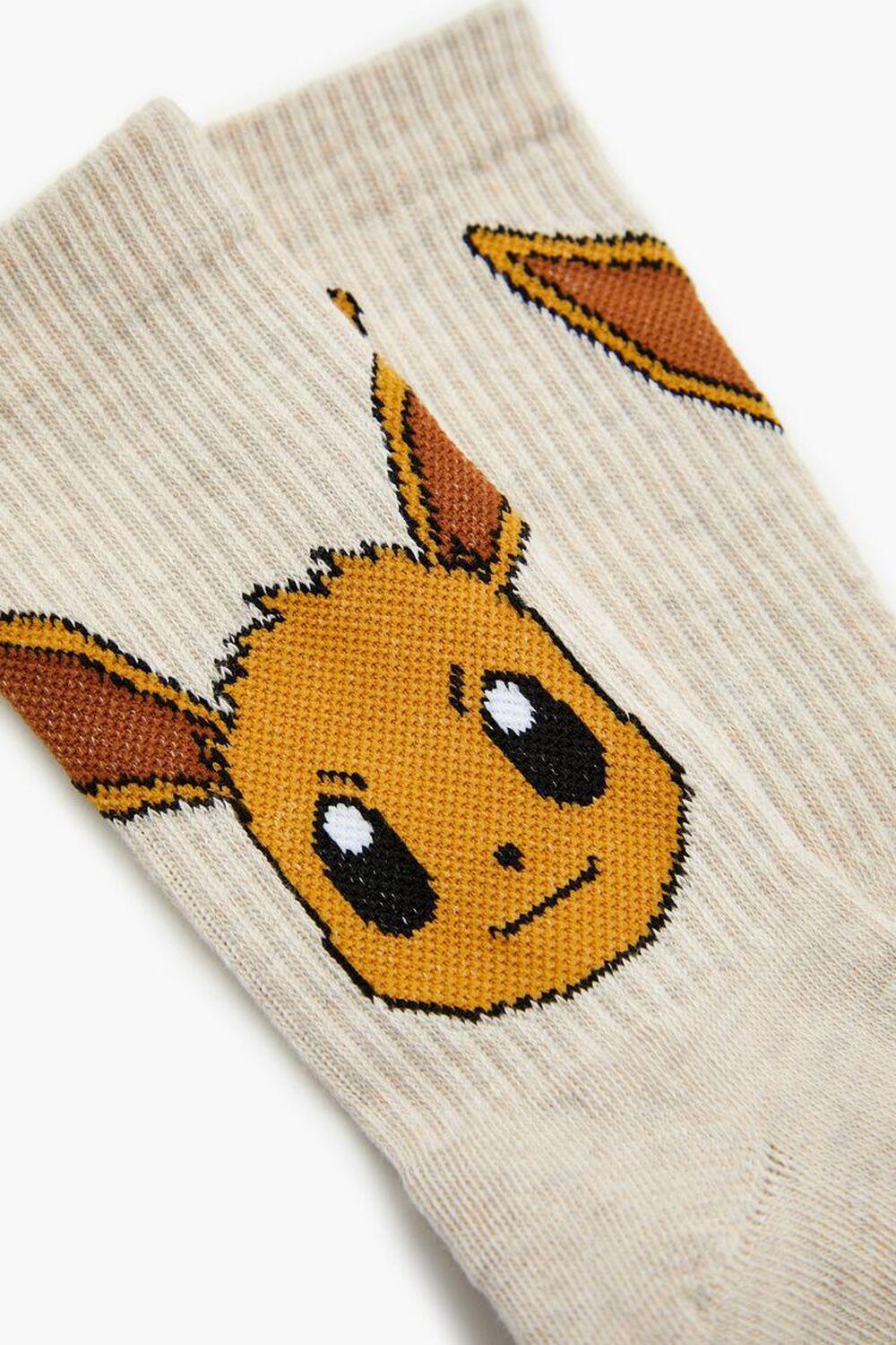 Pokemon Eevee Graphic Crew Socks | Forever 21 Product Image