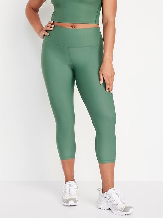 High-Waisted PowerSoft Crop Leggings Product Image