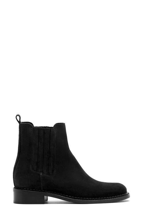 LA CANADIENNE Seraphina Suede Chelsea Ankle Booties In Black Product Image