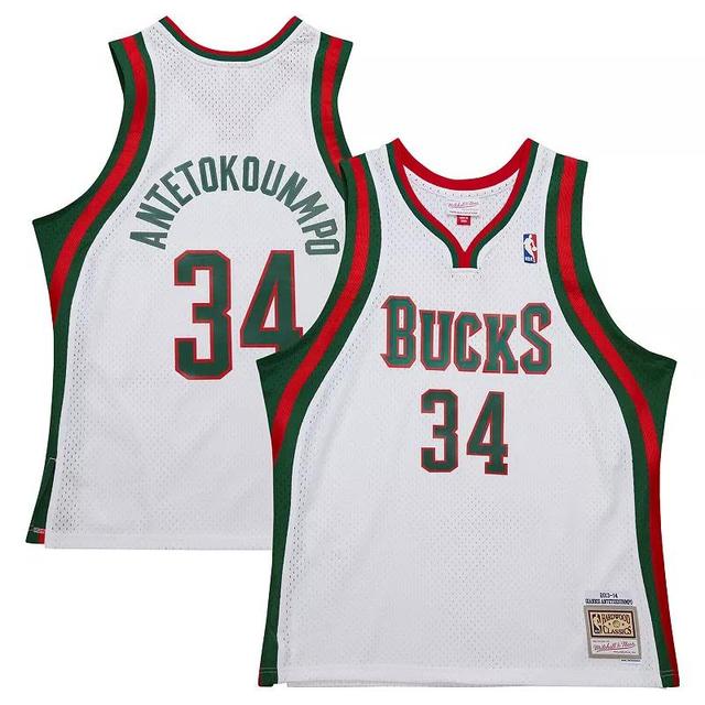 Mens Mitchell & Ness Giannis Antetokounmpo Milwaukee Bucks 2013/14 Hardwood Classics Swingman Jersey Product Image