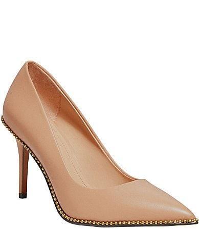 Womens Waverly Bead-Trim Leather Pumps Product Image