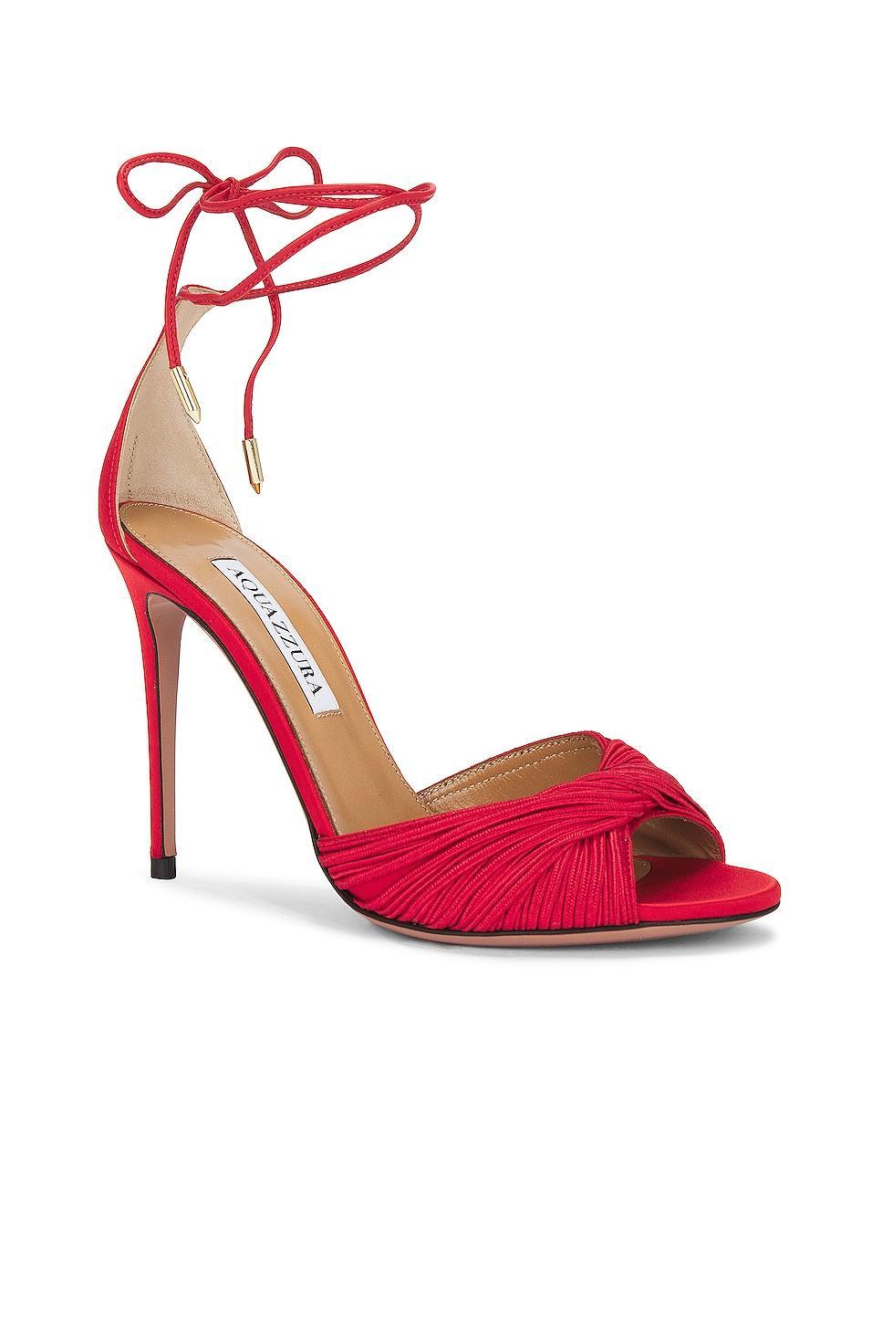 Aquazzura Bellini Beauty 105 Sandal in Red Product Image