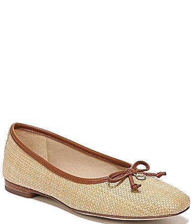 Sam Edelman Meadow Raffia Bow Detail Woven Ballet Flats Product Image