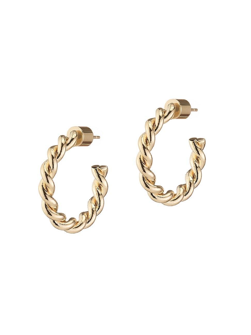 Womens Ayesha 14K Gold-Plated Huggie Hoops Product Image