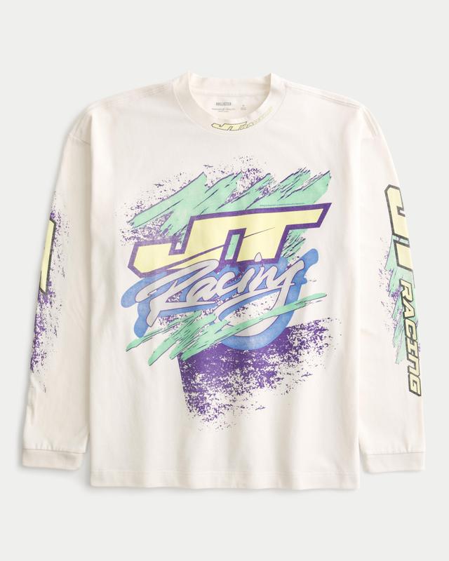 Boxy Heavyweight Long-Sleeve JT Racing Moto Jersey Tee Product Image