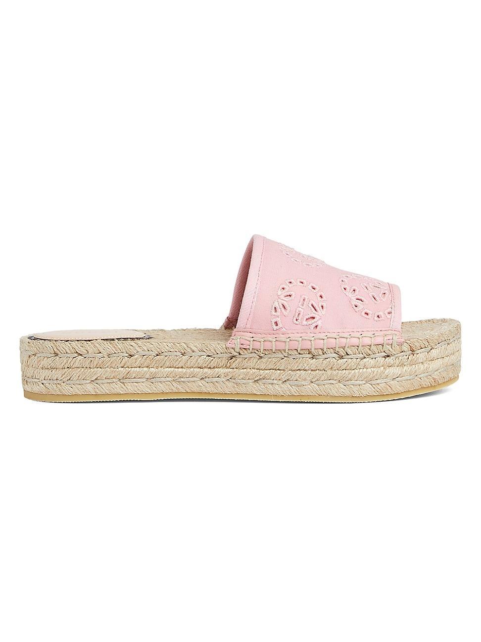 Womens Damita Logo Eyelet Canvas Espadrilles Product Image