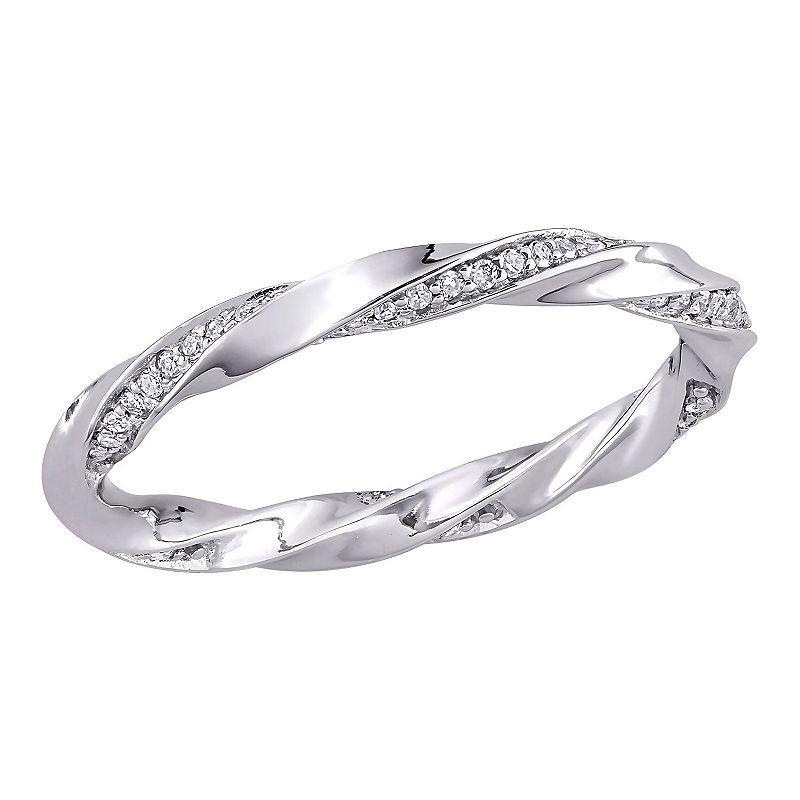 Stella Grace 10k White Gold 1/4 Carat T.W. Diamond Eternity Ring, Womens Product Image