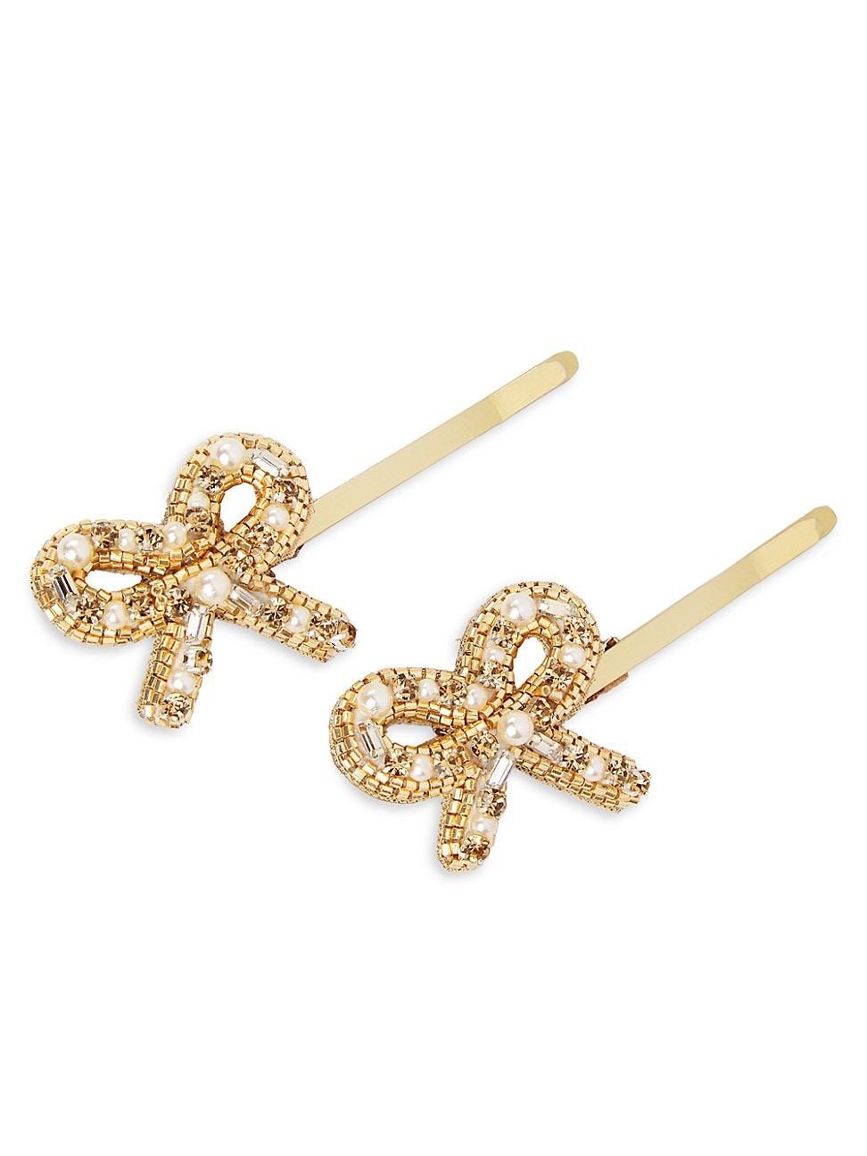 Womens Elsa 2-Piece Bow Bobby Pin Set Product Image