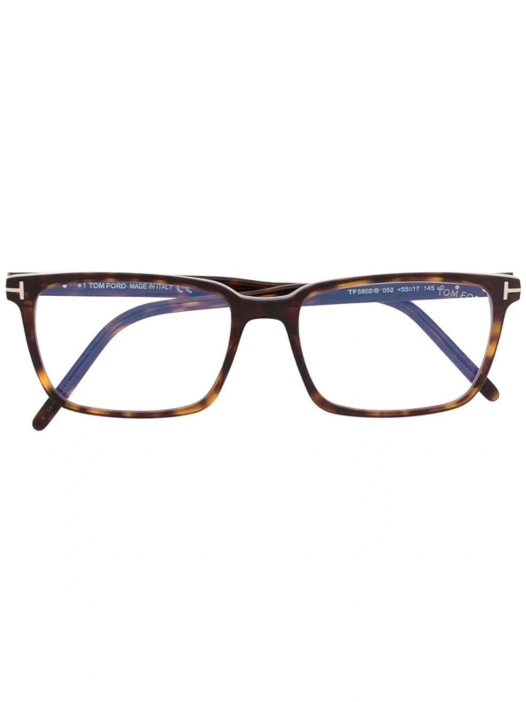 TOM FORD Ft5802 Rectangular Glasses In Brown Product Image