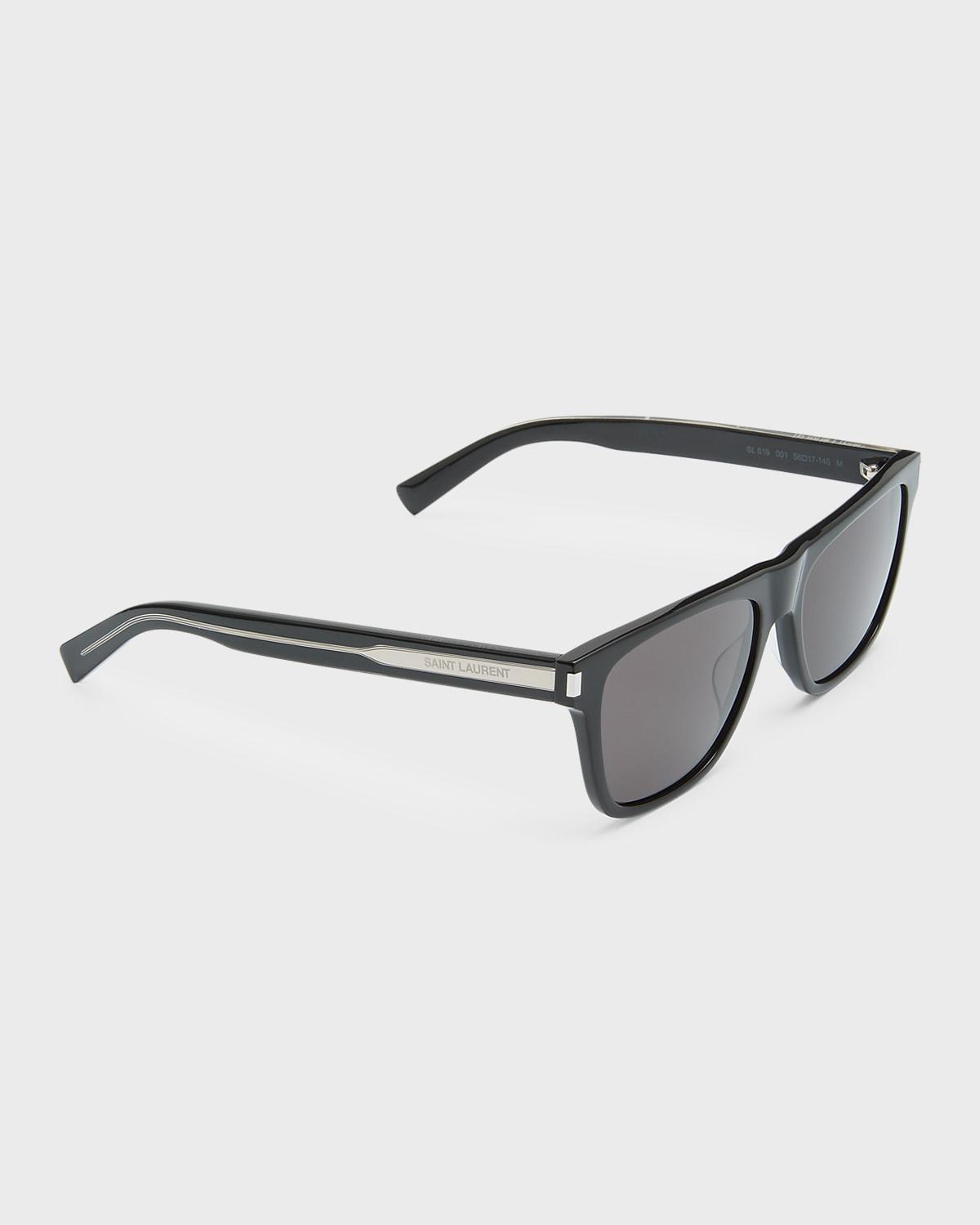 Mens SL 619 Acetate Rectangle Sunglasses Product Image