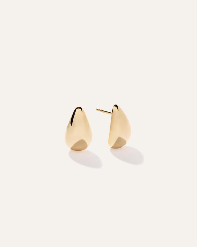 14K Gold Small Teardrop Earrings Product Image