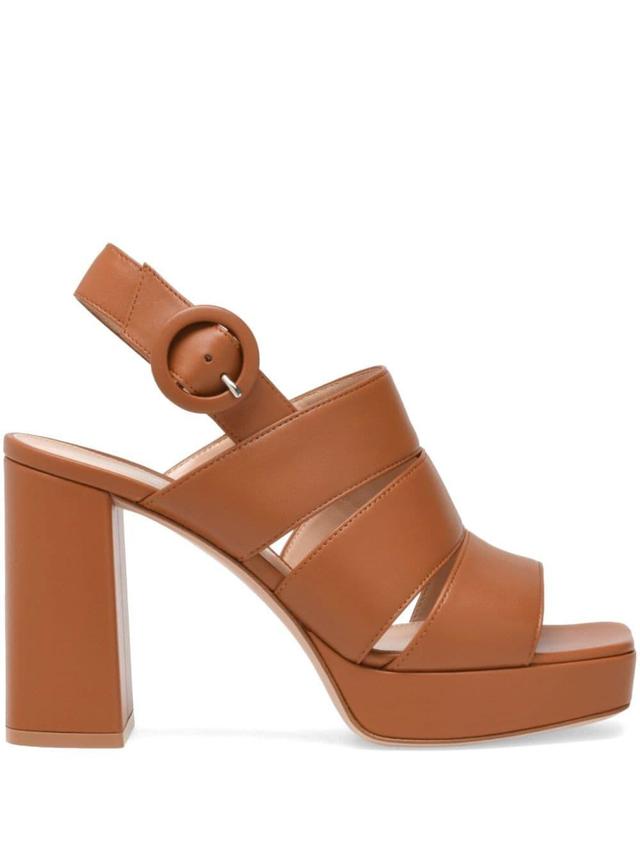 GIANVITO ROSSI Lyonne Sandals In Braun Product Image