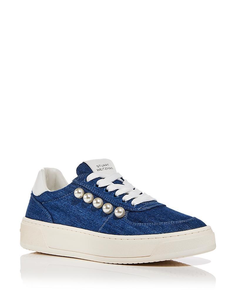 Stuart Weitzman Womens Sw Courtside Pearl Sneakers Product Image