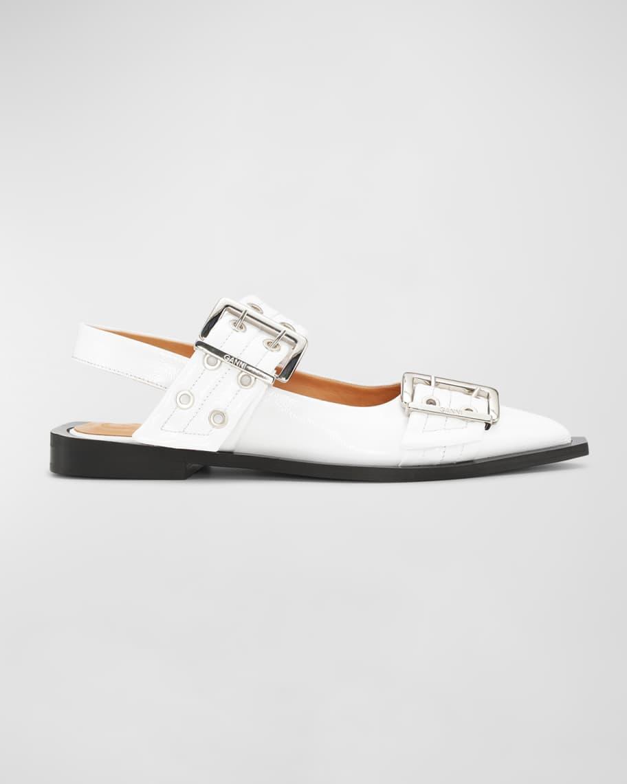 Dual-Buckle Slingback Ballerina Flats Product Image