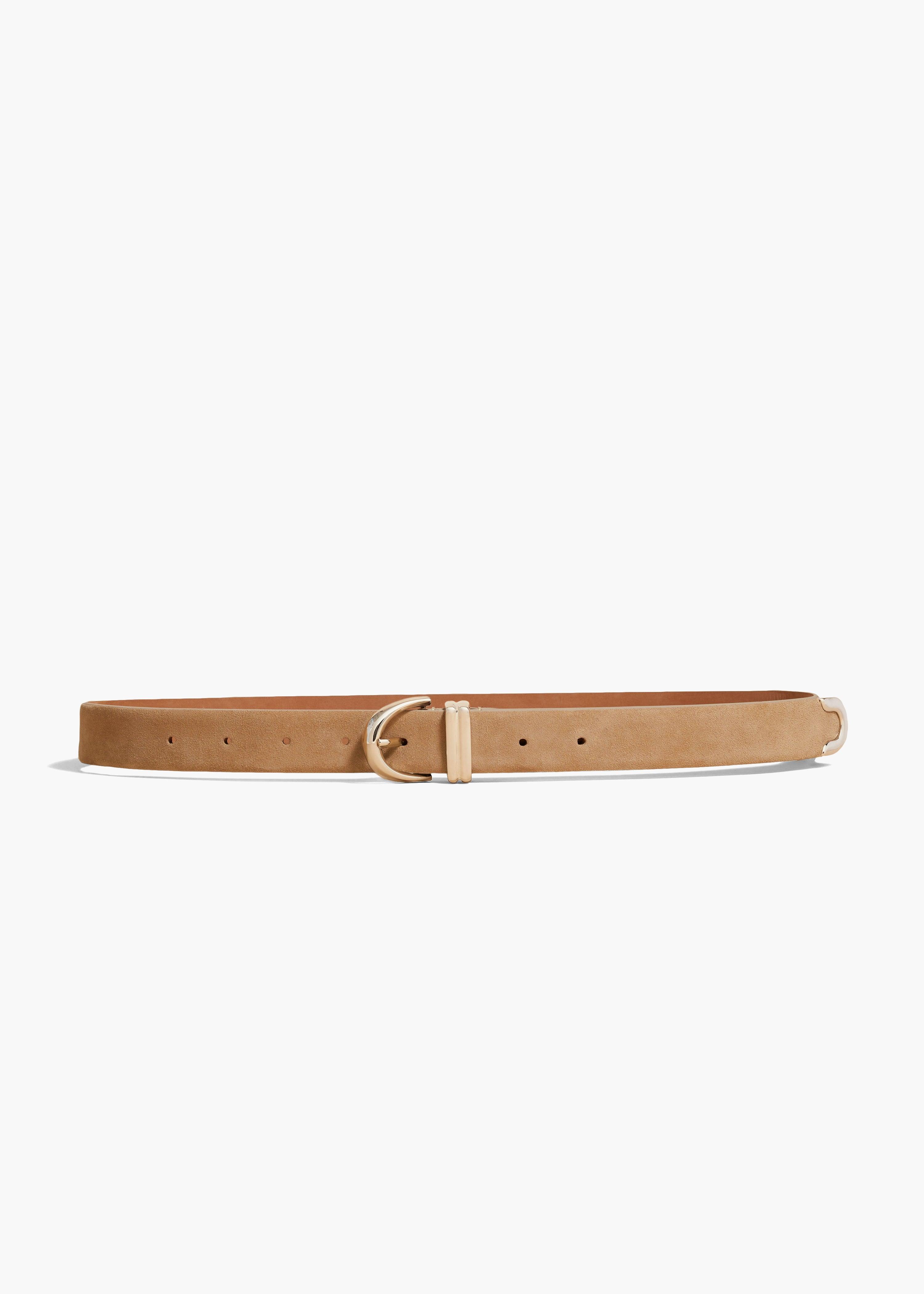 Bambi Belt in Beige Suede with Silver Product Image