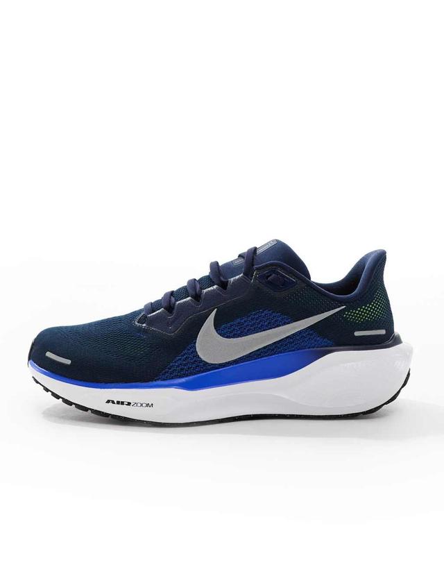 Nike Running Air Zoom Pegasus 41 sneakers in navy and white Product Image