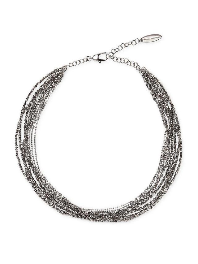 Womens Vetro and Sterling Silver Necklace Product Image