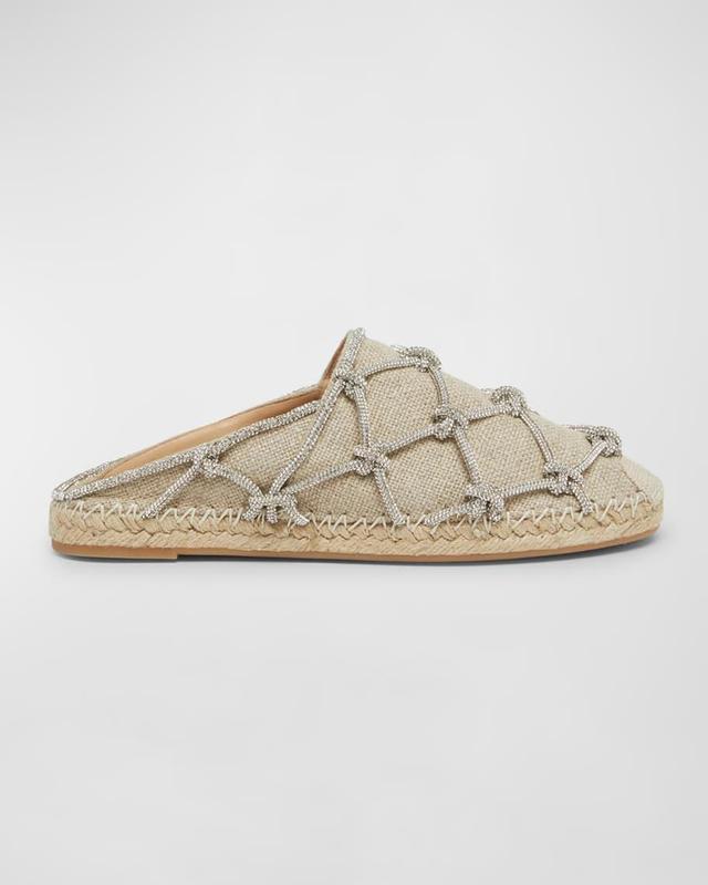 Knot Caged Jute Espadrille Mules Product Image