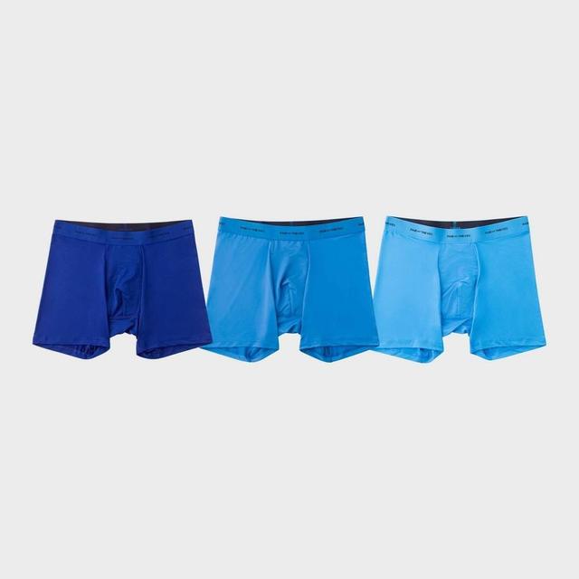 Pair of Thieves Mens Quick Dry Boxer Briefs 3pk - Blue M Product Image