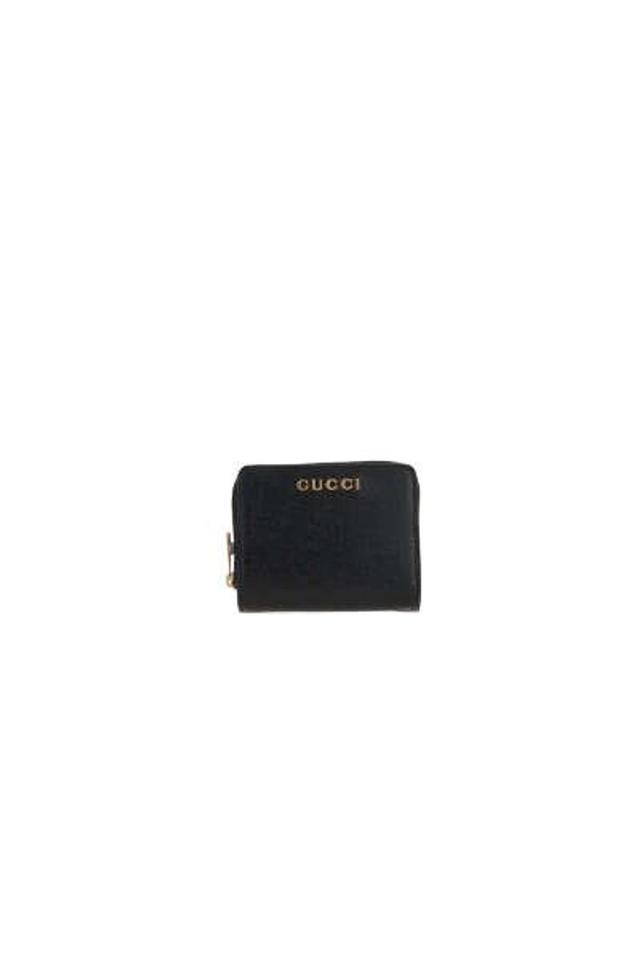 Logo Plaque Mini Wallet In Black Product Image