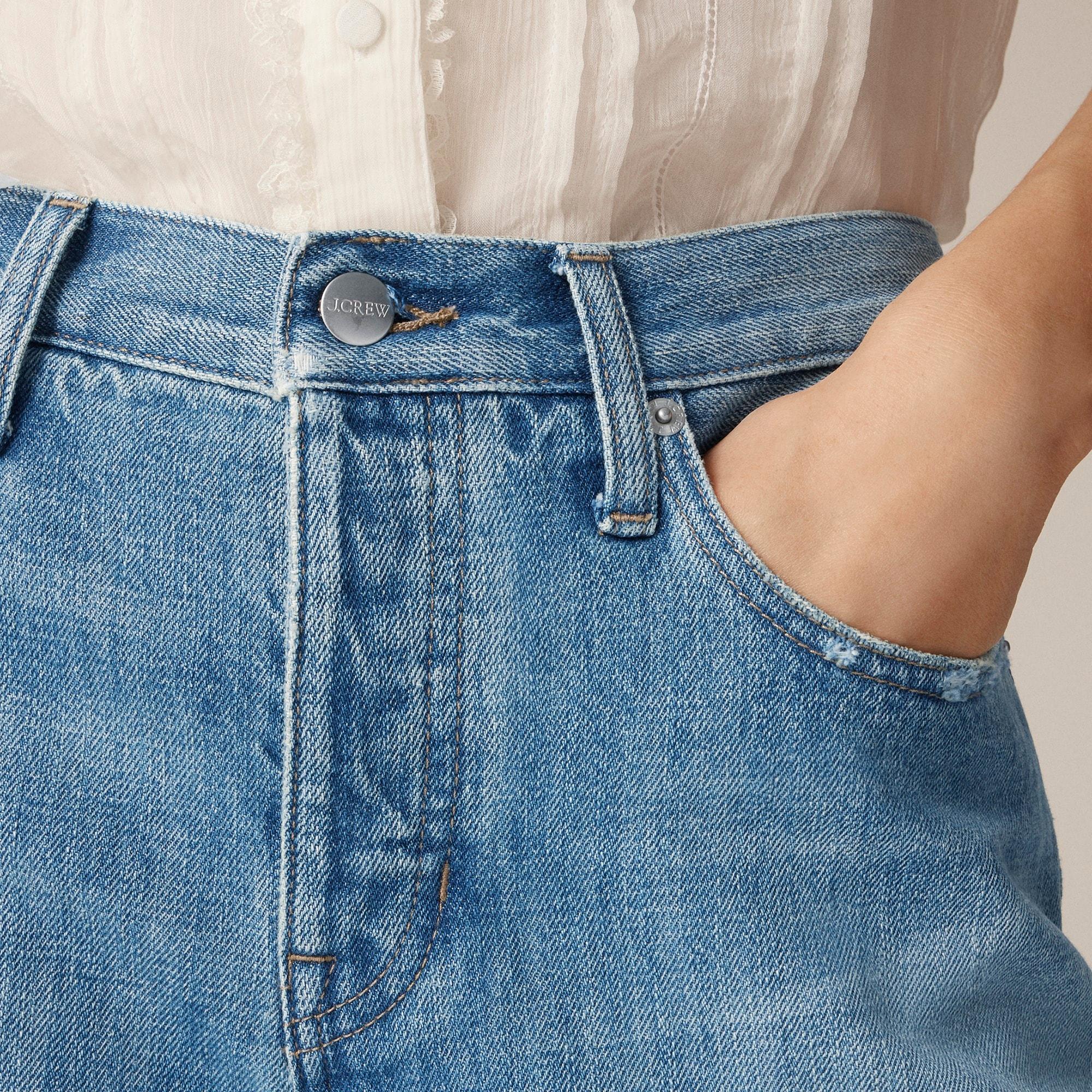 Mid-rise distressed slouchy jean in 1984 rigid Product Image