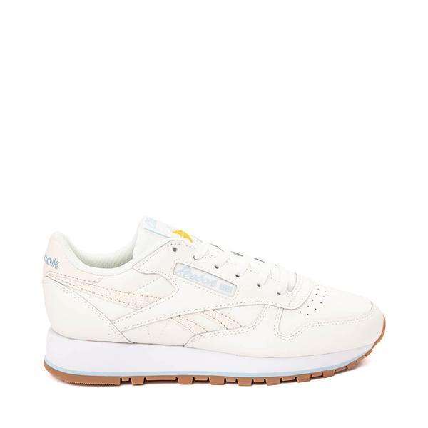 Womens Reebok Classic Leather Athletic Shoe - Chalk / Soft Blue Product Image